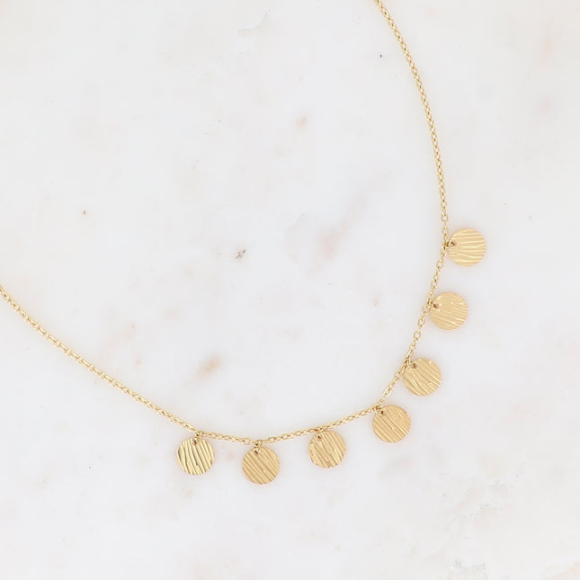 Collier - pampilles rondes zébrés