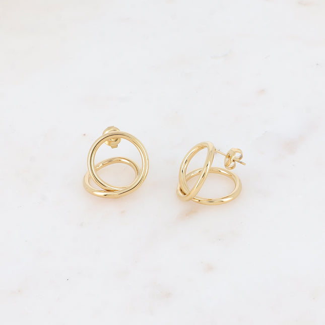 Boucles puces - double cercle avant/arrière lobe