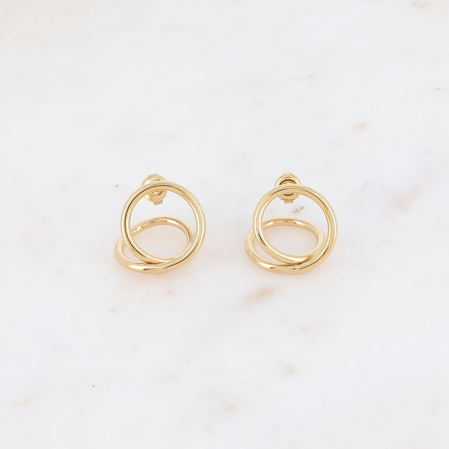 Boucles puces - double cercle avant/arrière lobe
