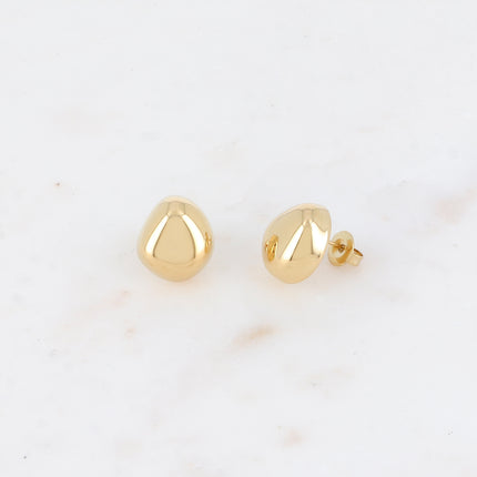 Boucles puces - forme poire allongée bombée
