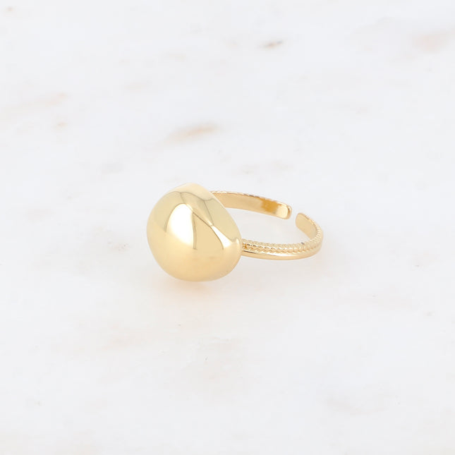 Ring - elongated, domed pear shape