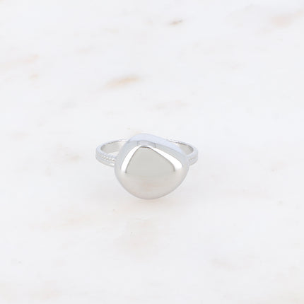 Bague - forme poire allongée bombée