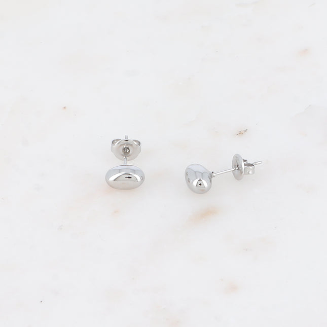 Stud earrings - small oval piece