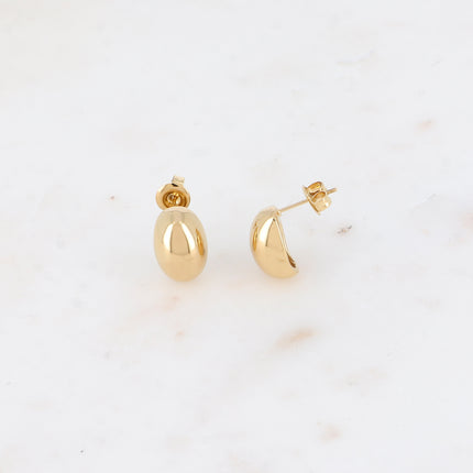 Earrings - hollow oval piece