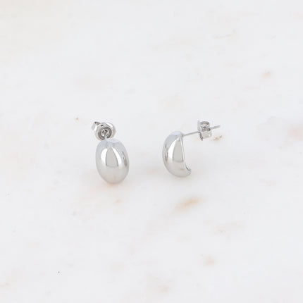 Earrings - hollow oval piece