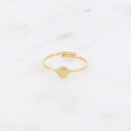 Bague fine - motif coquillage texturé