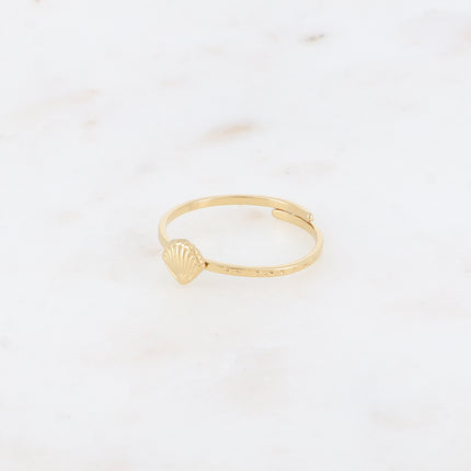 Bague fine - motif coquillage texturé