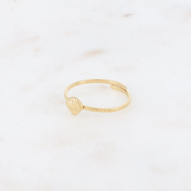 Bague fine - motif coquillage texturé
