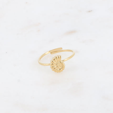 Bague fine - motif coquillage escargot texturé