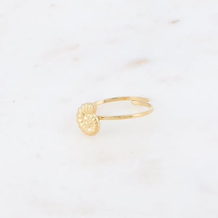 Bague fine - motif coquillage escargot texturé