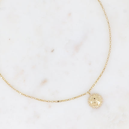 Collier Sanaé - pendentif soleil souriant
