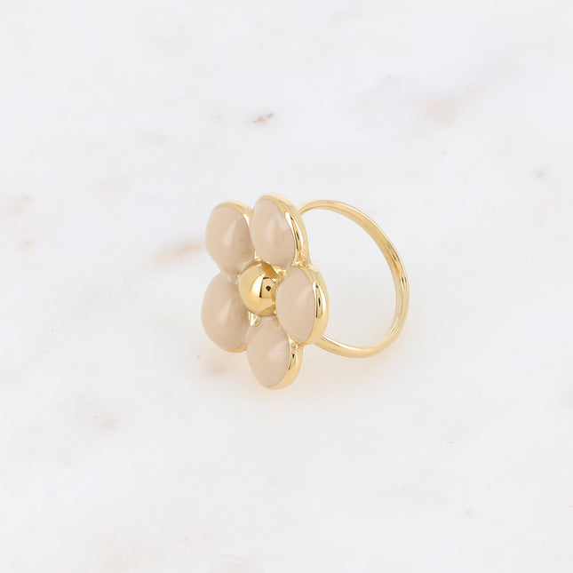 Bague - fleur en émail 23mm
