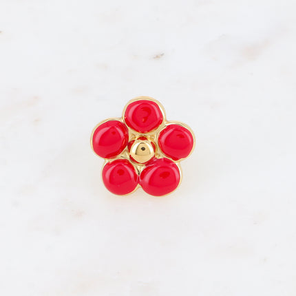 Bague - fleur en émail 23mm
