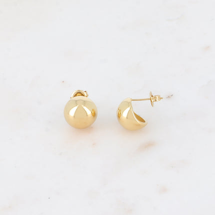 Boucles puces - boule creuse, effet miroir