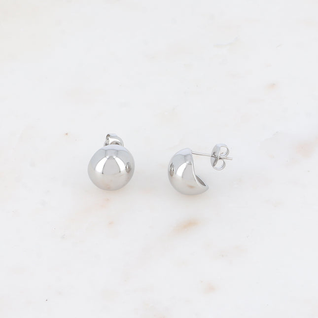 Boucles puces - boule creuse, effet miroir