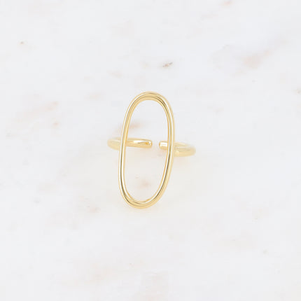 Bague fine - grand ovale ajouré 28mm