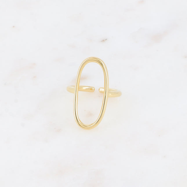 Bague fine - grand ovale ajouré 28mm
