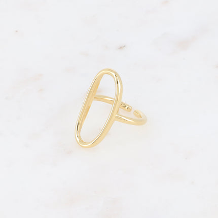 Bague fine - grand ovale ajouré 28mm