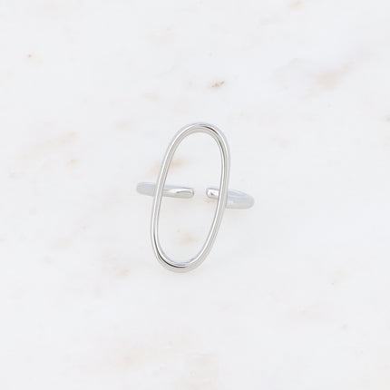 Bague fine - grand ovale ajouré 28mm