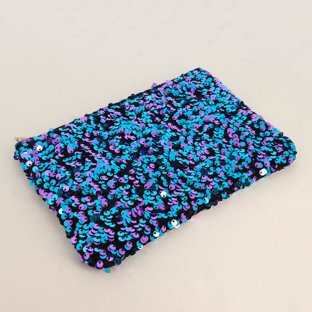 Pochette / Trousse - grandes paillettes rondes 20 x 14 cm