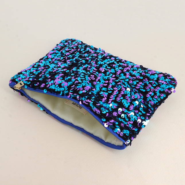 Pochette / Trousse - grandes paillettes rondes 20 x 14 cm