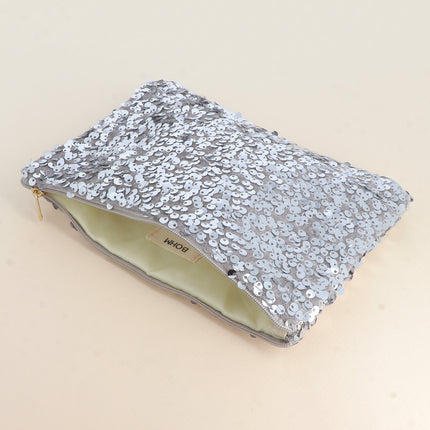 Pochette / Trousse - grandes paillettes rondes 20 x 14 cm