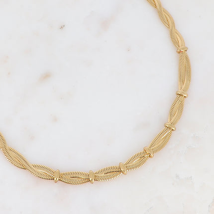 Collier - maille miroir effet entrelacé