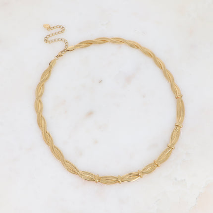 Collier - maille miroir effet entrelacé
