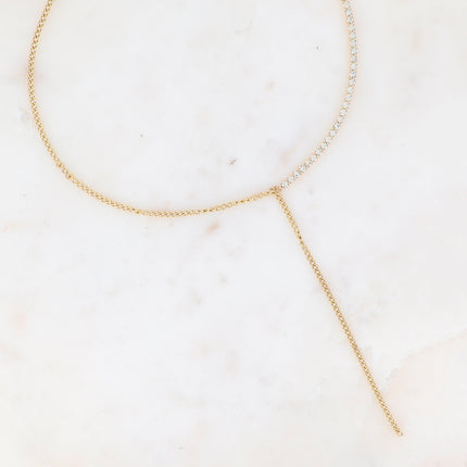 Collier Y Ashley - chaîne rivière et maille forçat
