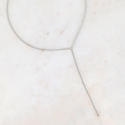 Collier Y Ashley - chaîne rivière et maille forçat