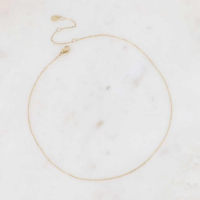 Collier - maille forçat 37+7CM