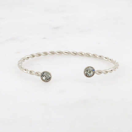 Jonc Dalino – anneau torsadé et cristaux Swarovski® SS29