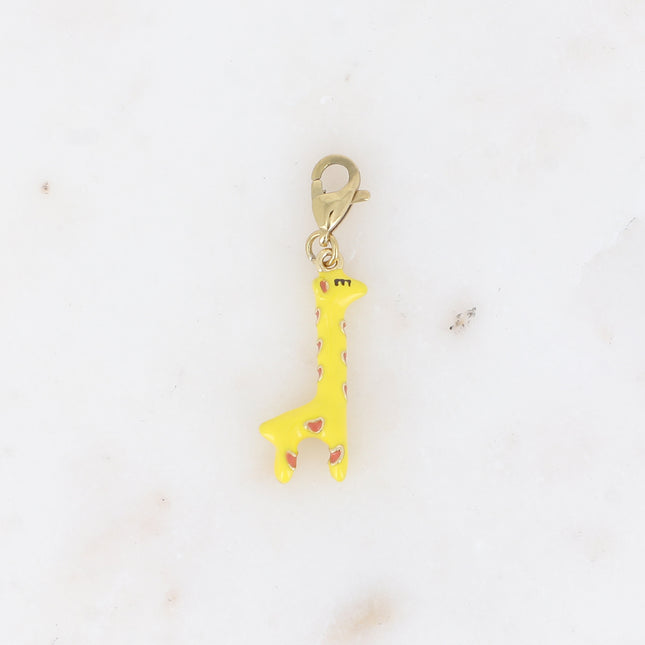 Charm - girafe en émail
