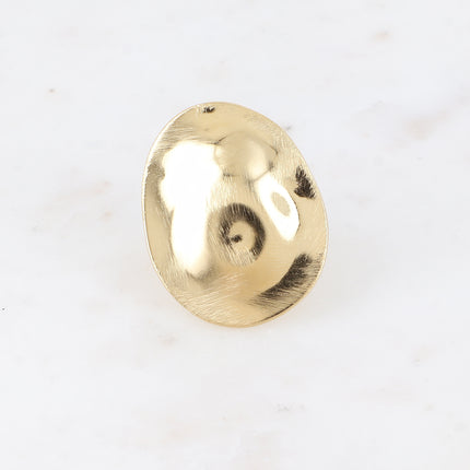 Freya ring - large wavy piece with a brushed effect