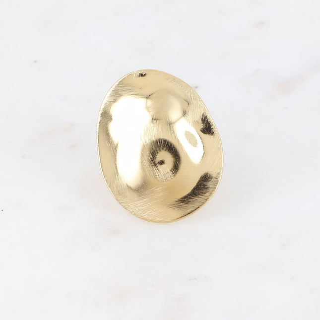 Freya ring - large wavy piece with a brushed effect