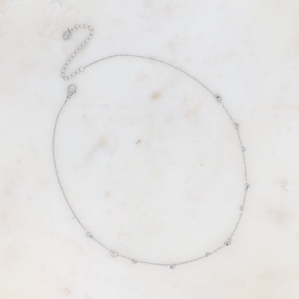 Collier Gamse - pastilles coeurs martelés