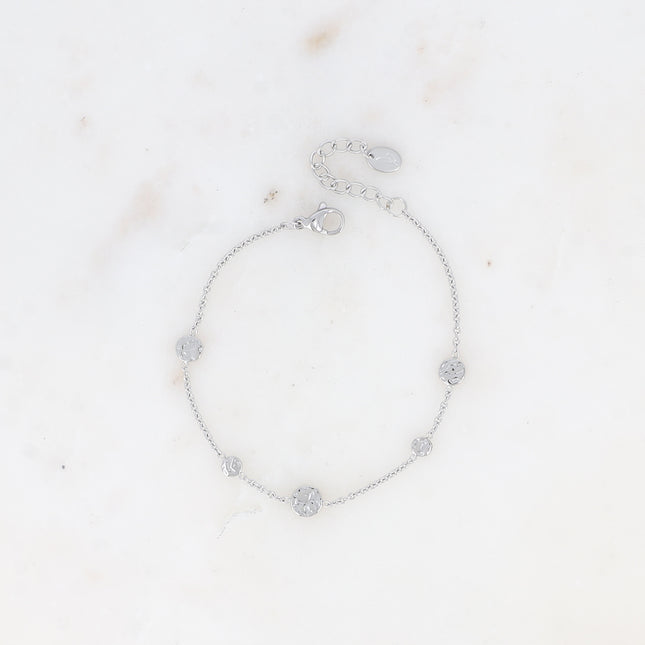 Ingrid Bracelet - Hammered Round Beads