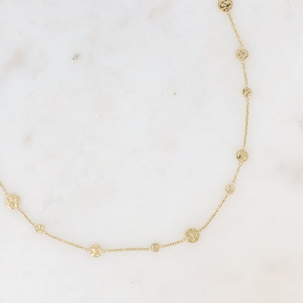 Collier Ingrid - pastilles ronds martelés