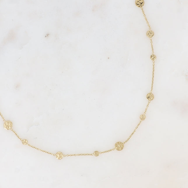Collier Ingrid - pastilles ronds martelés
