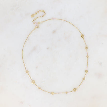 Collier Ingrid - pastilles ronds martelés