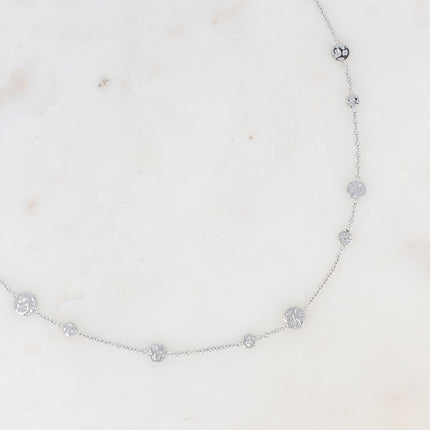 Collier Ingrid - pastilles ronds martelés