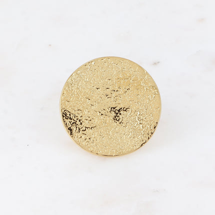 Bague Duna - grande pièce ronde texturée 35mm