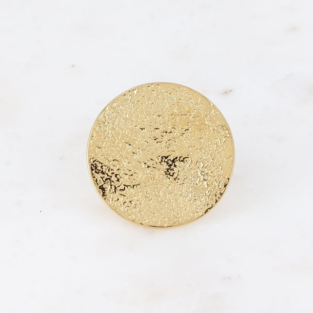 Bague Duna - grande pièce ronde texturée 35mm