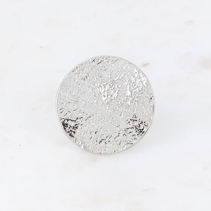 Bague Duna - grande pièce ronde texturée 35mm