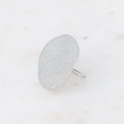 Bague Duna - grande pièce ronde texturée 35mm