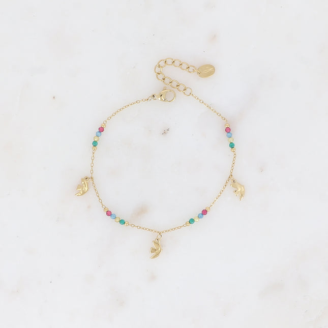 Phaedra Bracelet - Bird Tassels and Beads