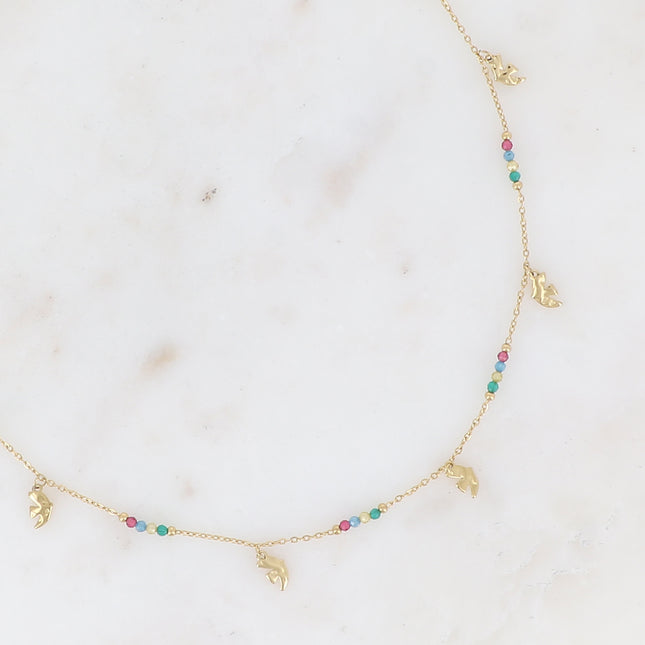 Phaedra Necklace - Bird Tassels and Pearls