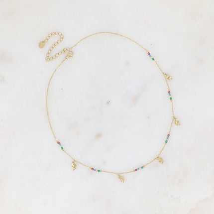 Collier Phaedra - pampilles oiseaux et perles
