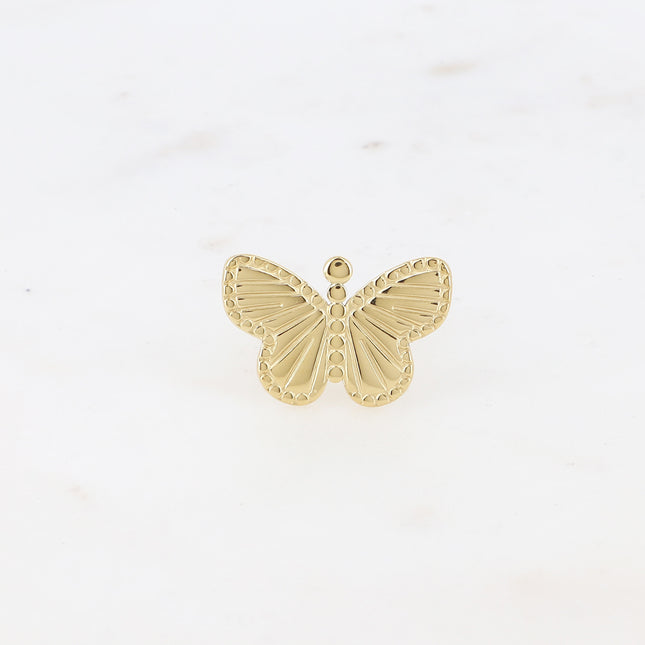 Bague - grand papillon texturé