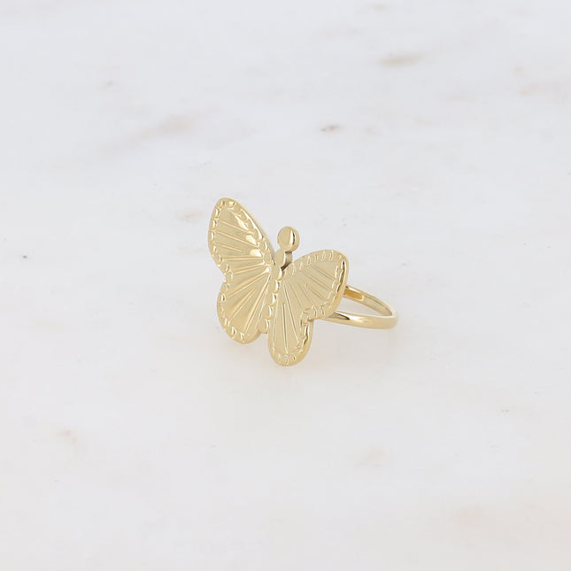 Bague - grand papillon texturé